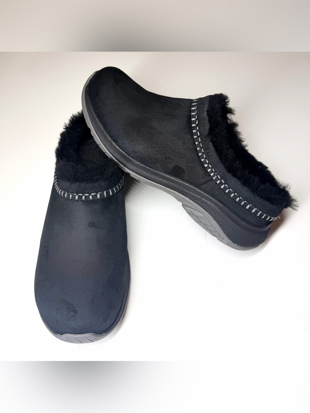 Merrell Women's Encore Ice 5 Waterproof Suede Fur Lined Clogs Size- 8